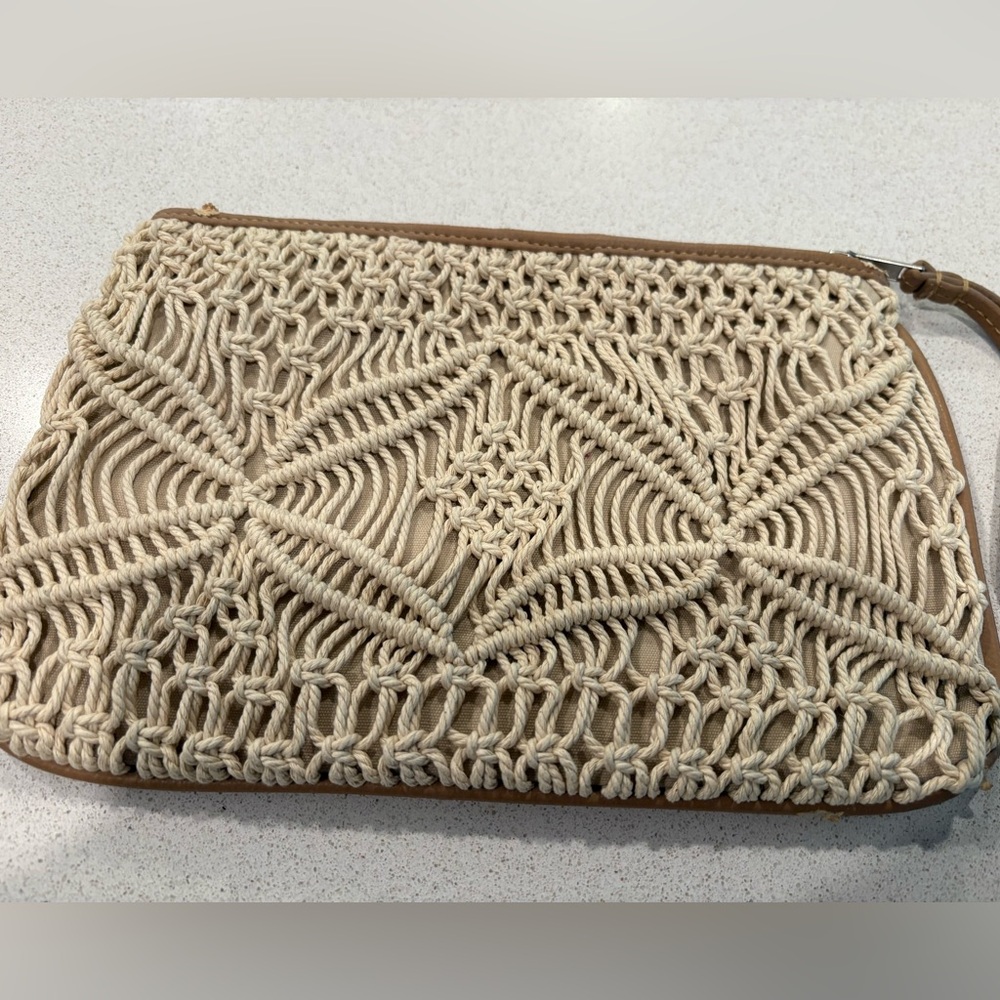 Loft Macrame Zippered Bag. Unused